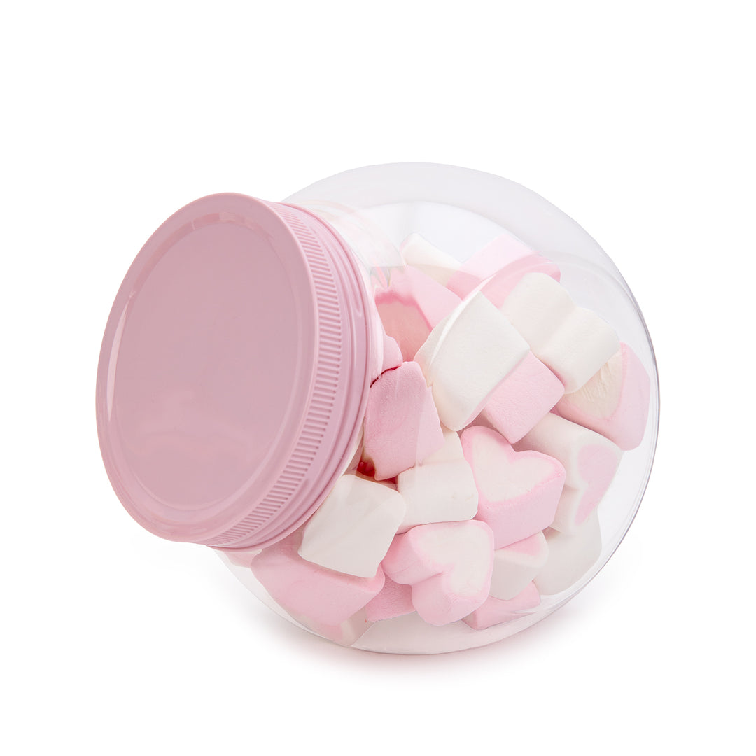 Plastic Forte Candy - Juego de 2 Botes para Golosinas 1L con 2 Posiciones. Rosa