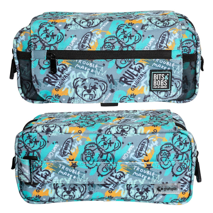 ColePack EcoDes - Estuche Triple de 3 Cremalleras con Material Escolar Incluido. Bear