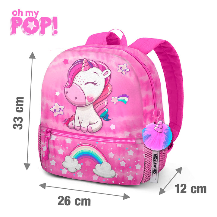 OH MY POP! Ladybug - Mochila Sweet Escolar Pequeña de 9.5L Impermeable. Rosa