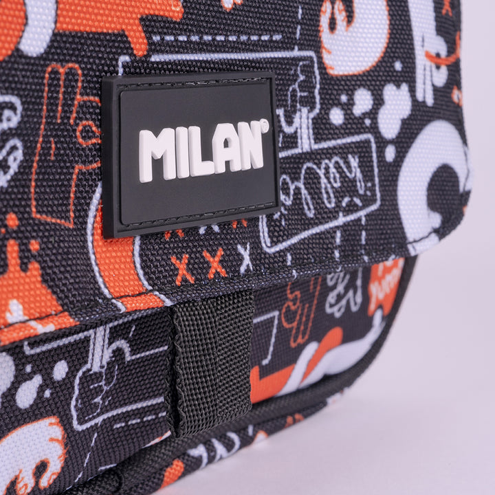 Milan Fingers - Estuche Portatodo Triple con Cuatro Cremalleras para Material Escolar