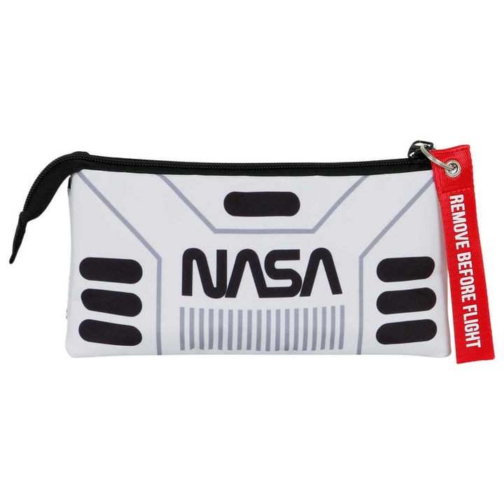 NASA Spaceship - Estuche Escolar Triple Portatodo con 2 cremalleras.