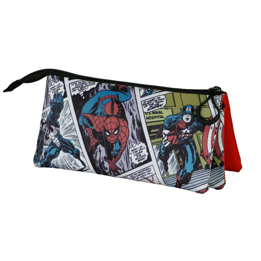 MARVEL LEGACY - Estuche Escolar Triple Portatodo con 2 Cremalleras. Multicolor