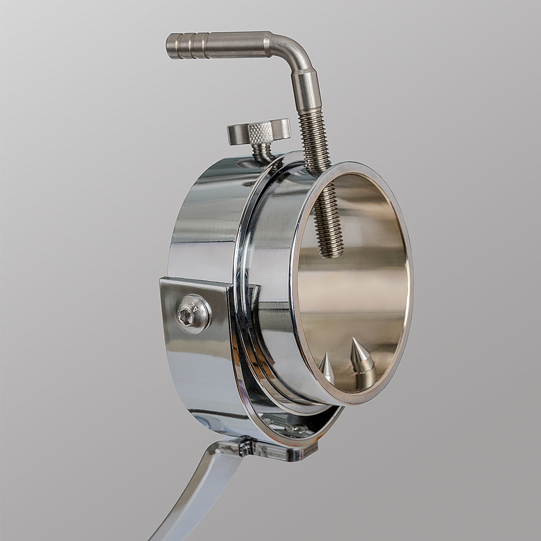 BELLO Gala - Soporte Jamonero Basculante Fibra y Acero Inoxidable Cabezal Giratorio. Granito