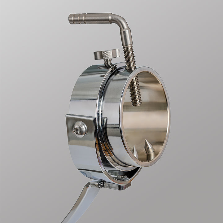 BELLO Gala - Soporte Jamonero Basculante Fibra y Acero Inoxidable Cabezal Giratorio. Granito