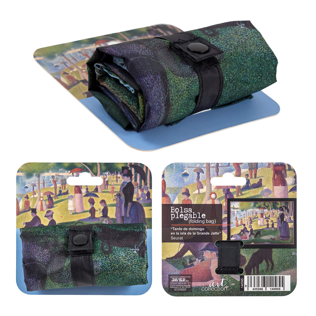 JAVIER Seurat - Bolsa para Compra Plegable y Reutilizable de Gran Capacidad