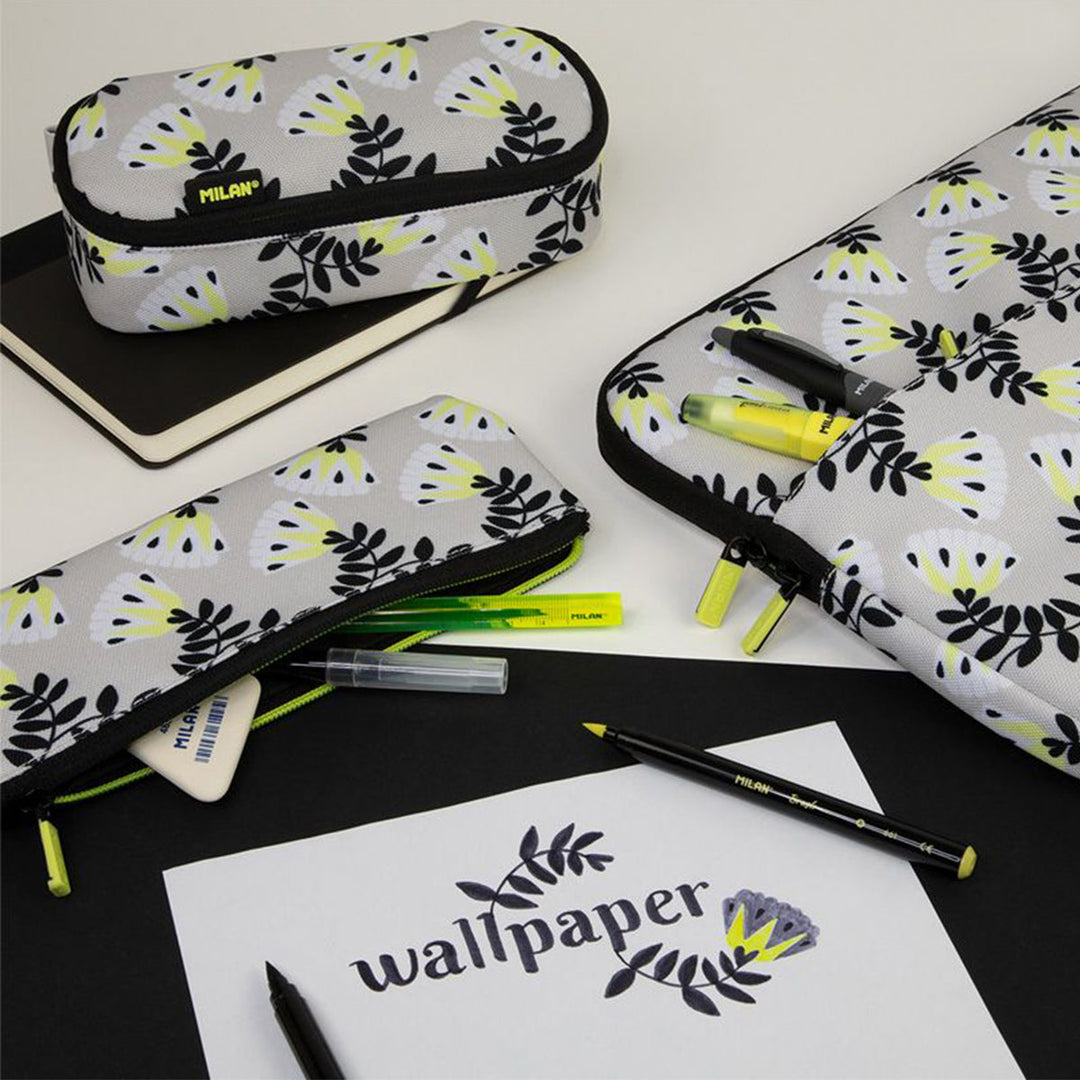 MILAN Wallpaper - Estuche Escolar Portatodo Plano. Beige