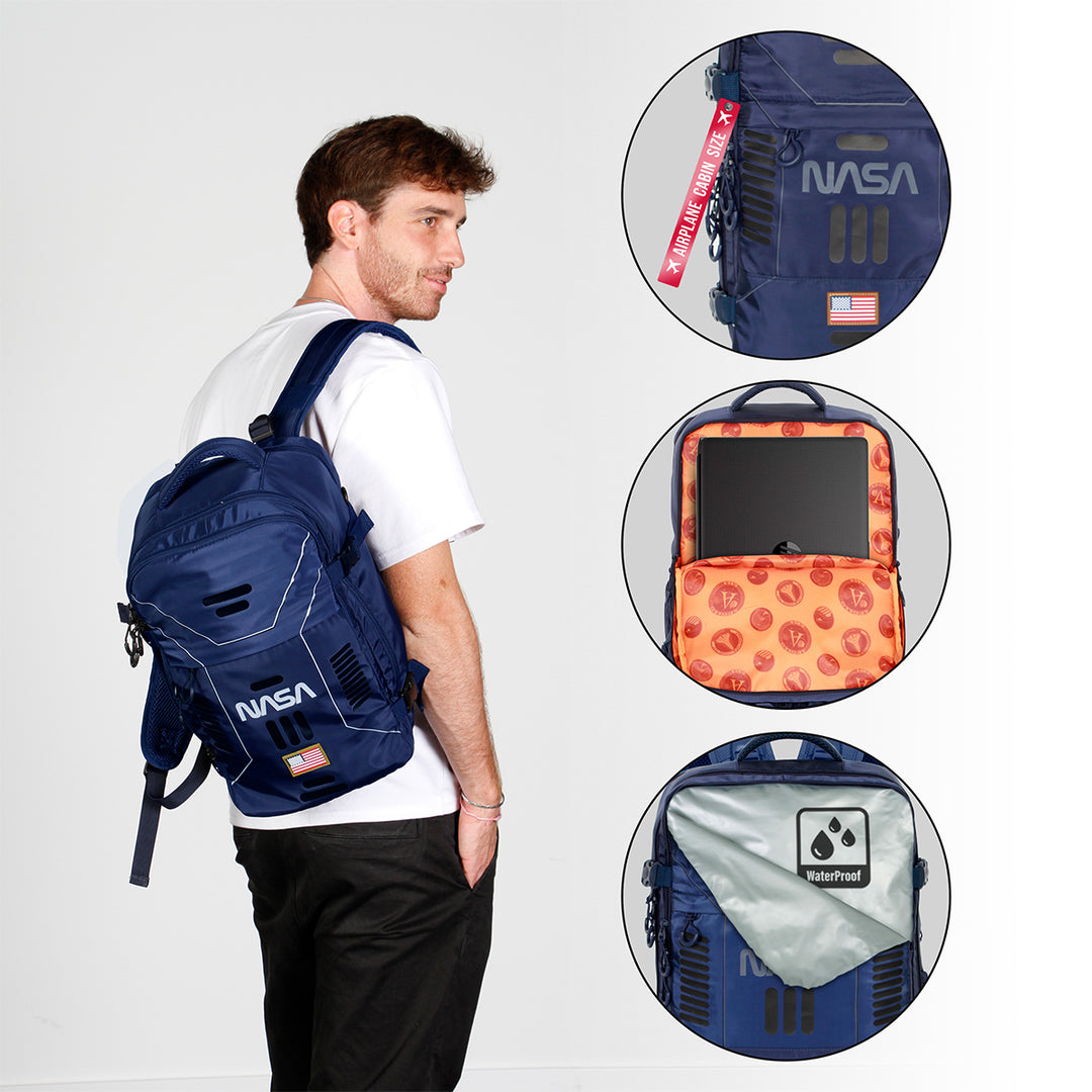 MERCURY - Mochila de Cabina Bajo Asiento Avión. Ligera e Impermeable. NASA Spaceship