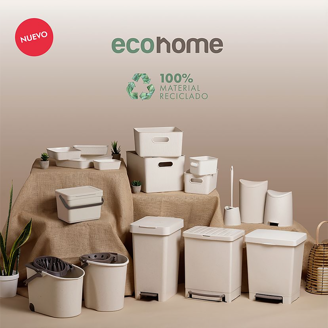 TATAY Smart - Cubo de basura 25L con Doble Apertura, Pedal Retráctil y Manual. EcoHome