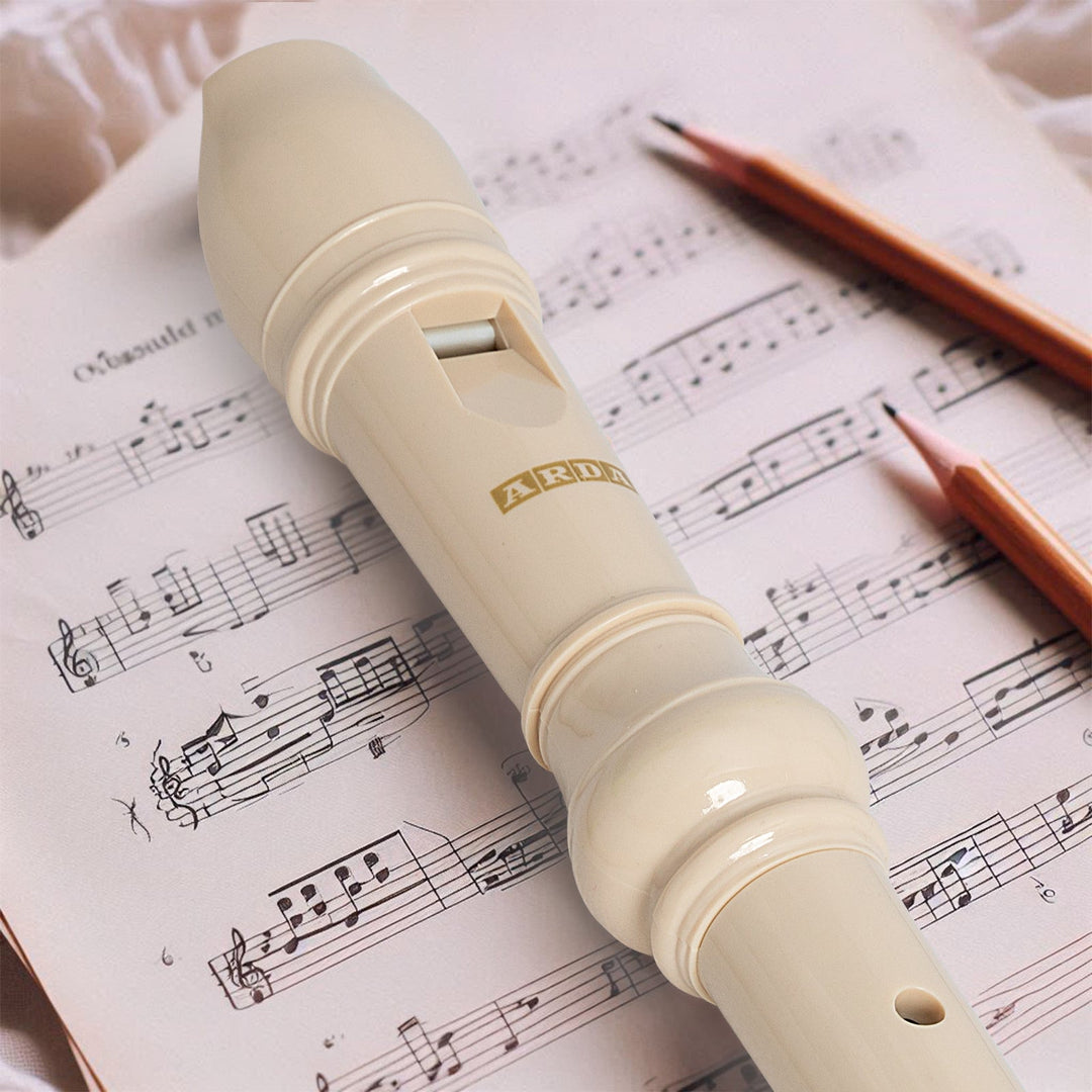 ARDA 117M - Flauta Dulce Soprano Desmontable Digitacion Alemana en ABS Blanco