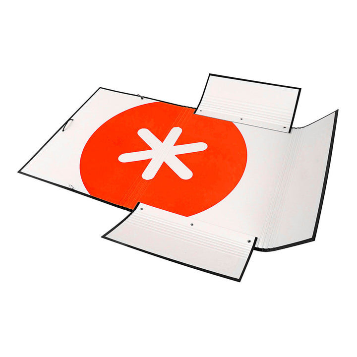 ANTARTIK - Carpeta Escolar A4 con 3 Solapas y Cierre de Goma. Negro