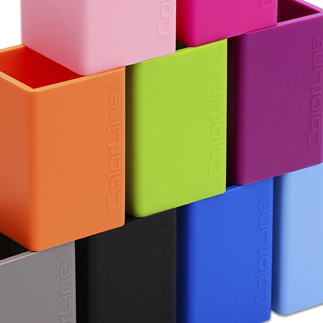 Cubilete Porta Lápices de Silicona Ultra Soft. Color Azul Claro