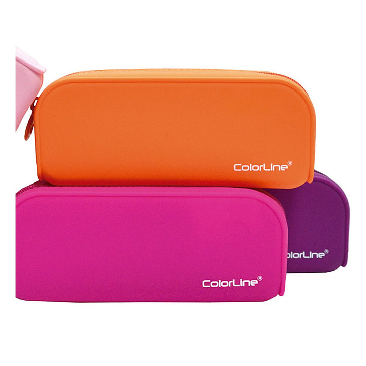 COLORLINE - Estuche Escolar Rectangular en Silicona. Tacto Suave. Lima