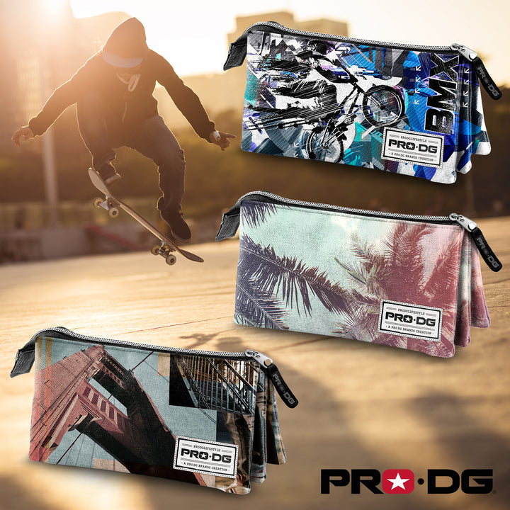 ColePack PRODG - Estuche Triple de 2 Cremalleras con Material Escolar. Urbansk8