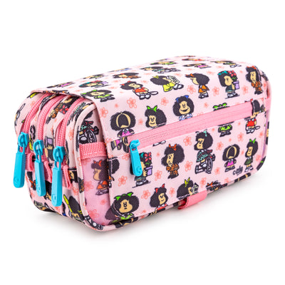 Grafoplás Mafalda - Estuche Portatodo Triple con Solapa para Material Escolar. Unica