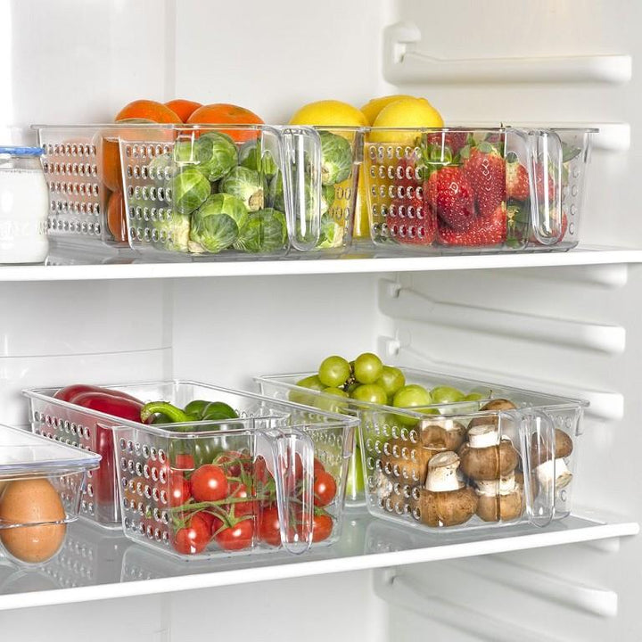 Plastic Forte - Organizador de Nevera Doble Frigo Transparente con Asa