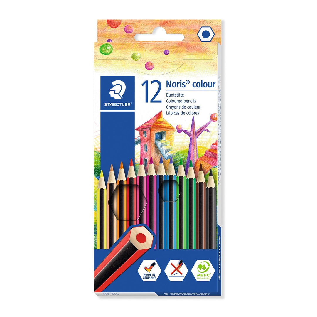 STAEDTLER 185 C12 03 - Caja de Cartón con 12 Lápices de Colores Surtidos