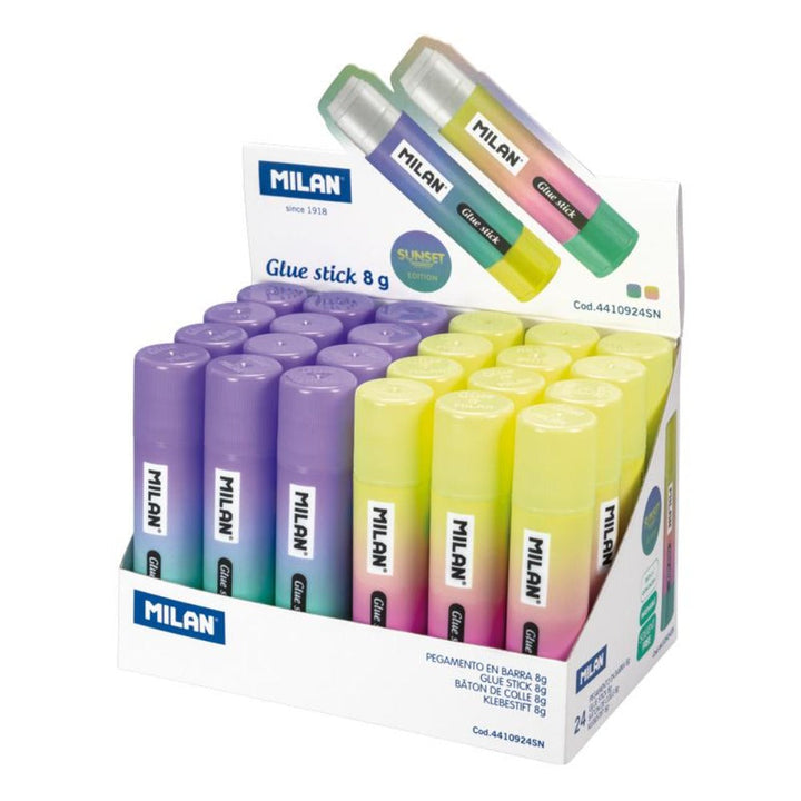 MILAN 4410924SN - Pegamento en Barra Mini en Formato Stick 8g. Diseño Sunset