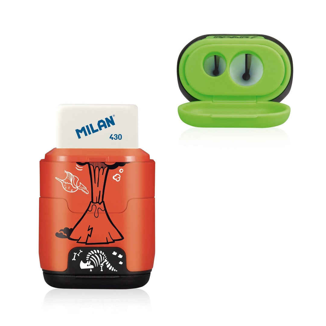 MILAN Million Years Ago - Afilaborra con 4 Gomas de Recambio. Rojo