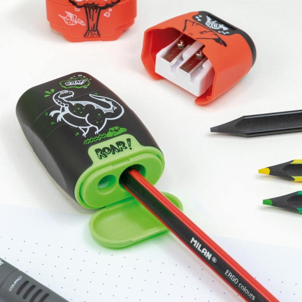 MILAN Million Years Ago - Afilaborra con 4 Gomas de Recambio. Rojo