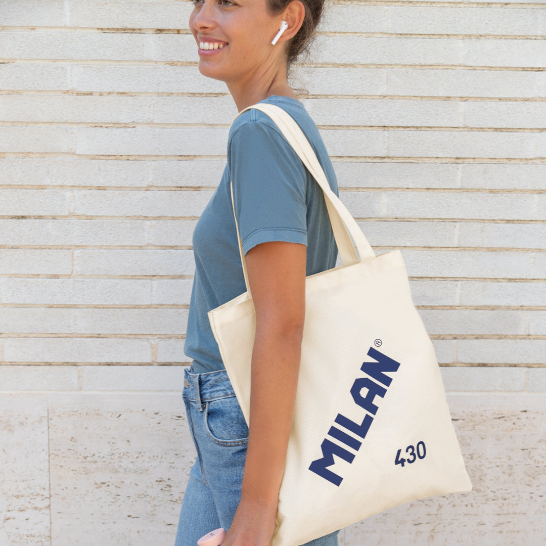 MILAN 430 - Bolsa Multiusos Tote Bag Colección 1918 Medida 41 x 38 cm. Azul Marino