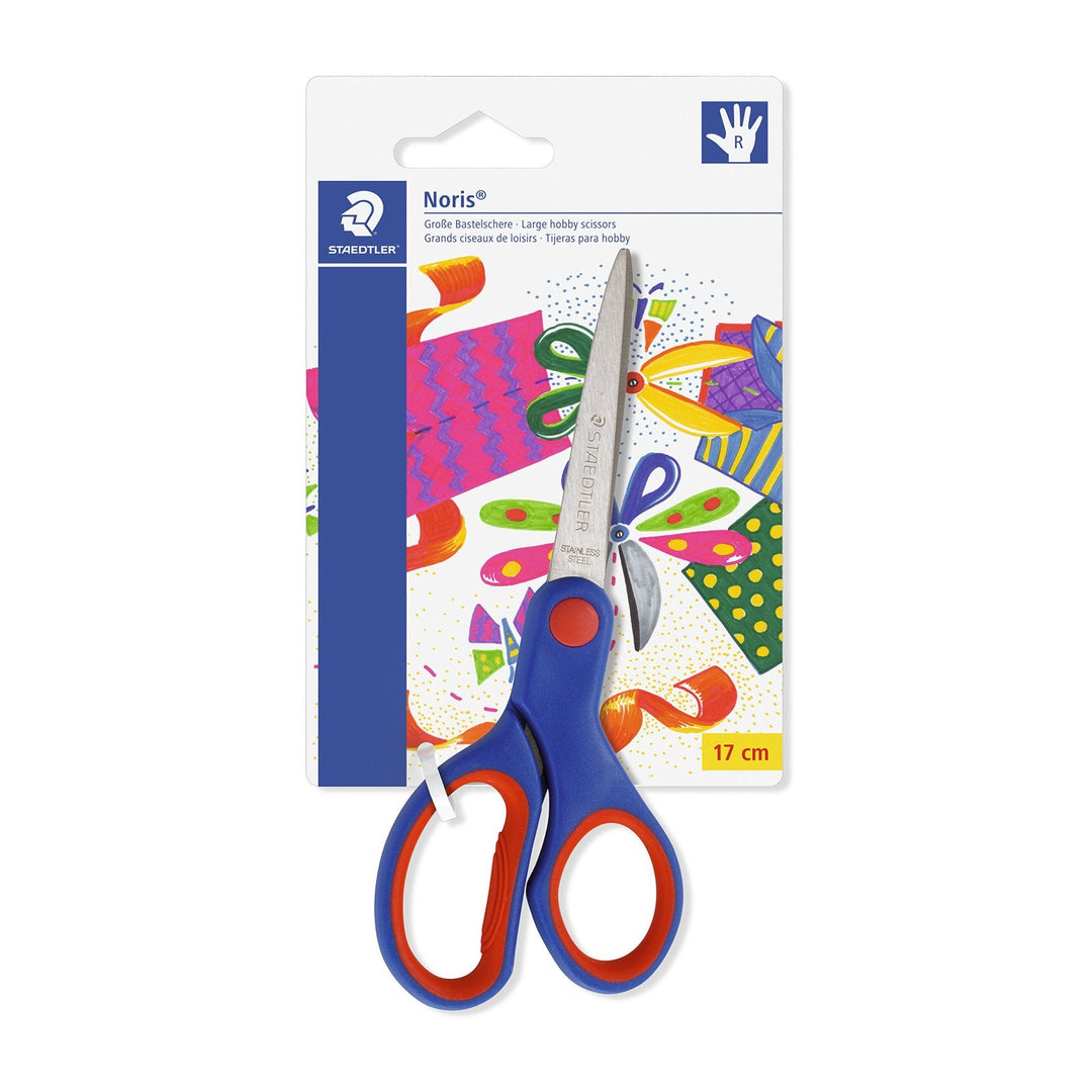 STAEDTLER 965 17 NBK - Tijeras Manualidades Ergonómicas. Diestros Noris 17 cm