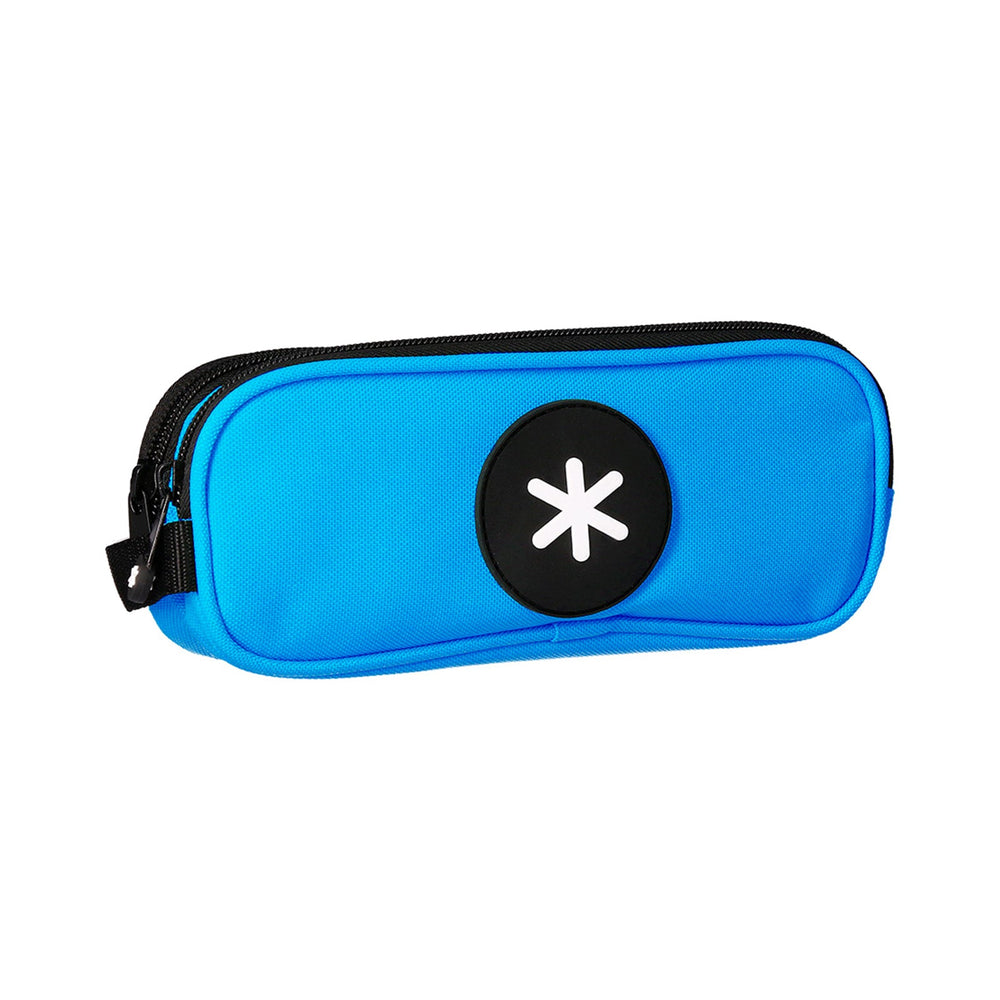 Antartik - Estuche Escolar Doble Portatodo de Alta Capacidad con 2 Cremalleras. Azul