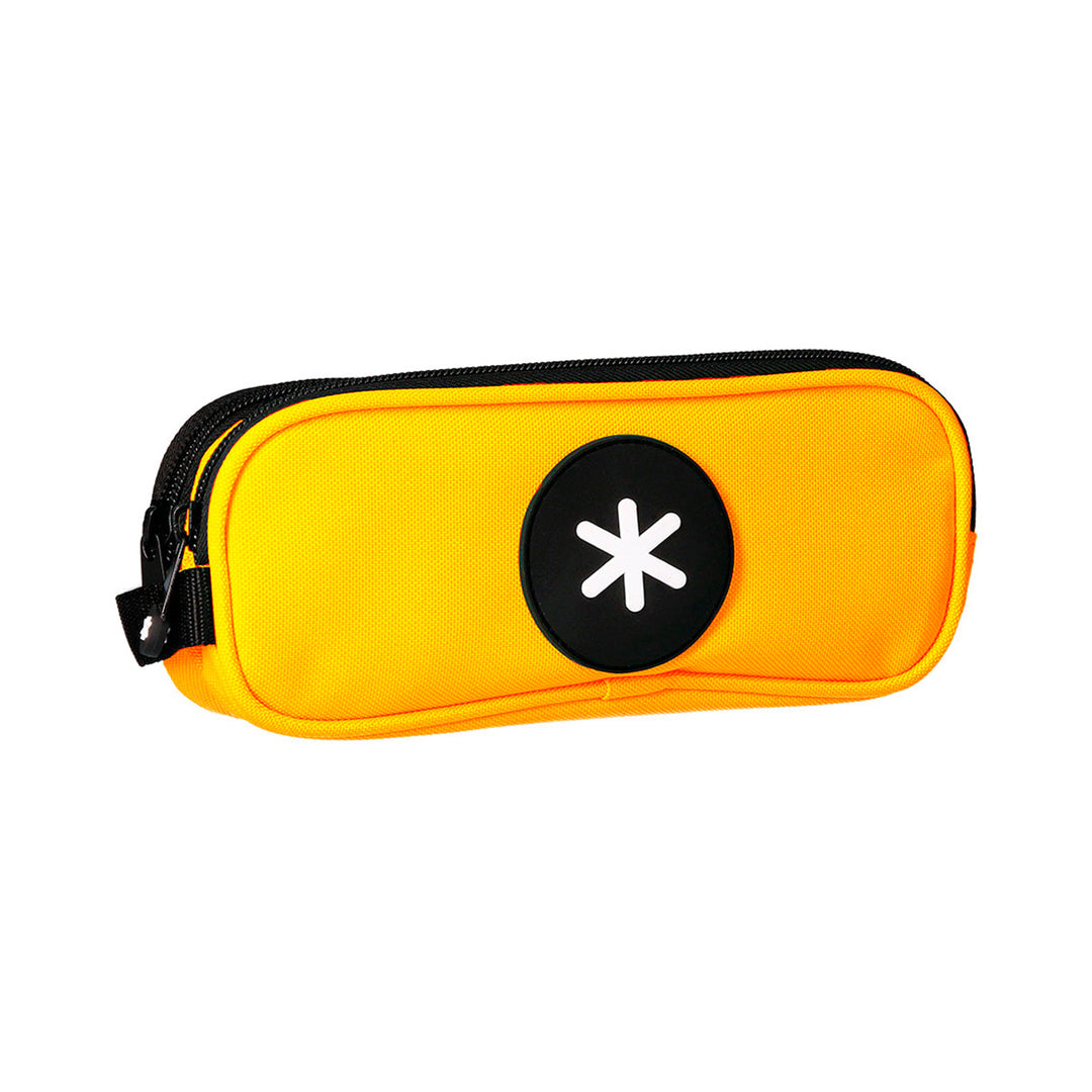 Antartik - Estuche Escolar Doble Portatodo de Alta Capacidad con 2 Cremalleras, Mostaza
