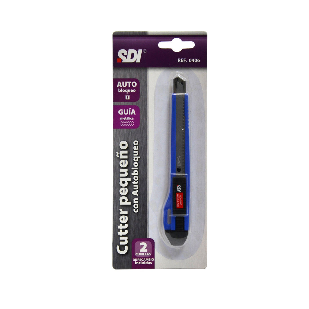 SDI - Cutter Pequeño con Autobloqueo de Alta Precisión para Manualidades, Cuchilla de 9 mm