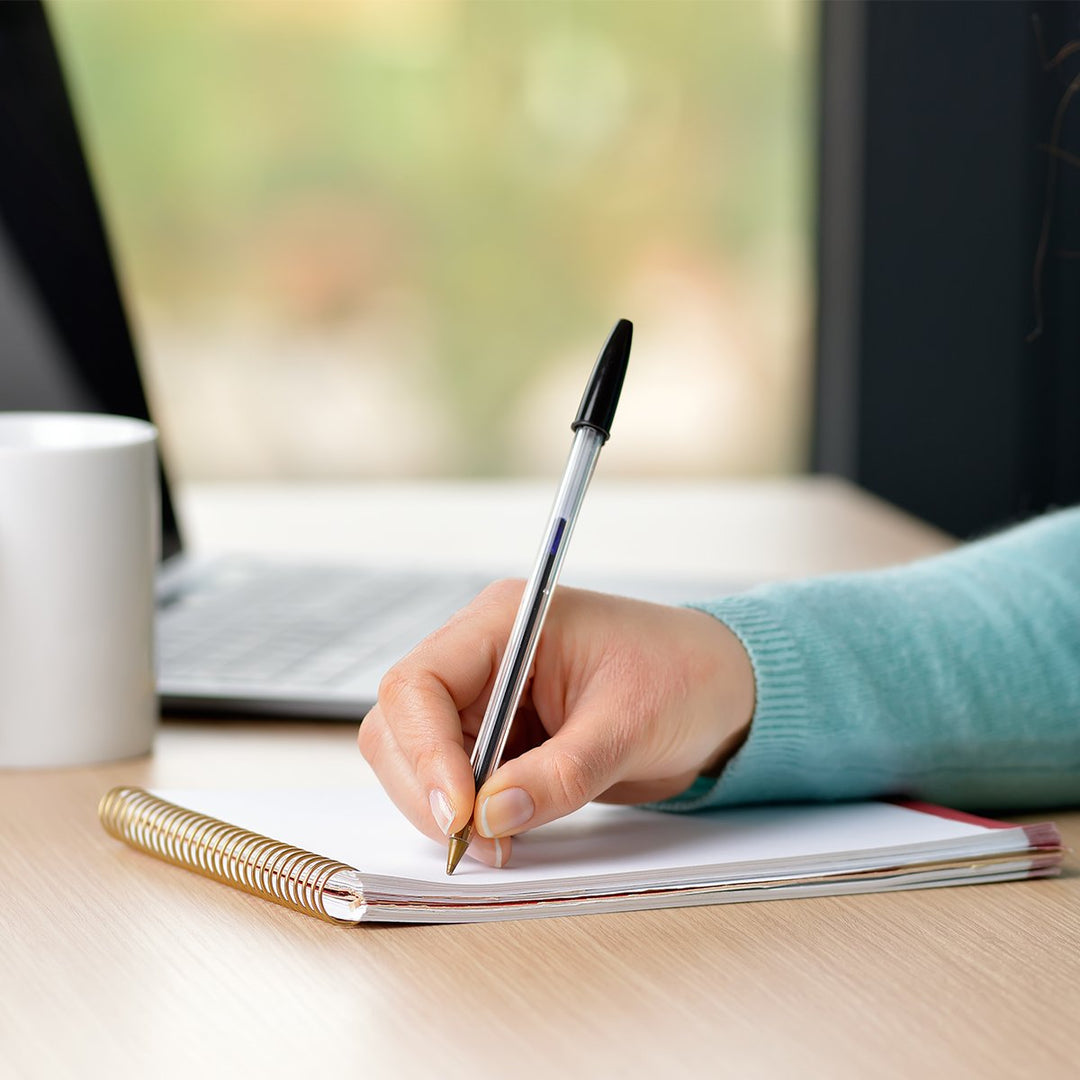 BIC - Set de 10 Bolígrafos Cristal Original Medium de Tinta de Aceite. Rojo