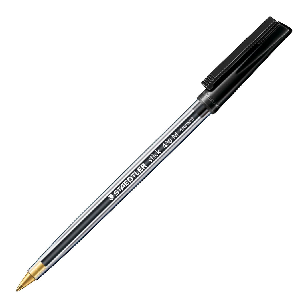 STAEDTLER - Bolígrafo Stick 430 de Punta Media Color Negro