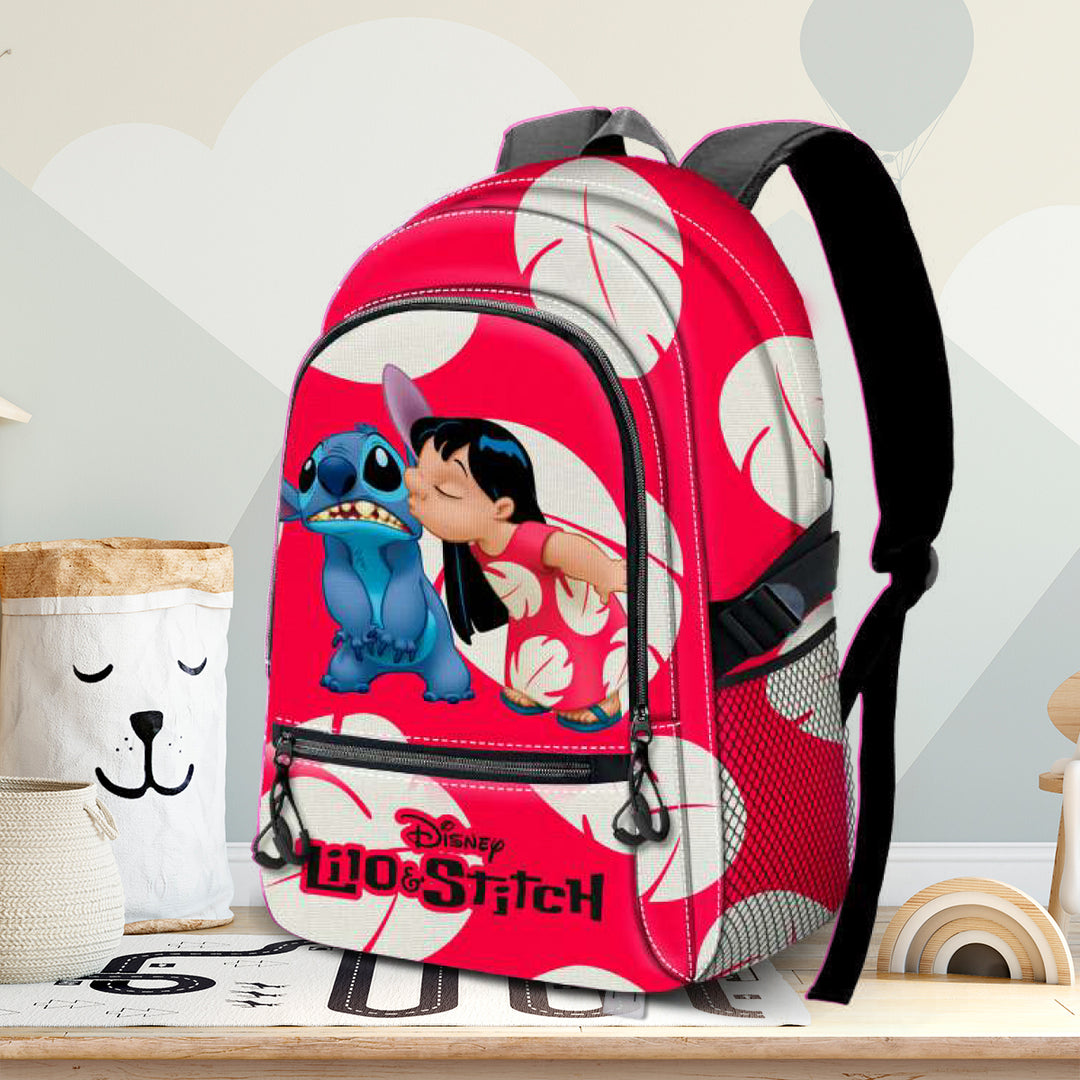 KARACTERMANIA - Disney Lilo y Stitch Kiss Mochila Fight FAN 2.2. Rojo