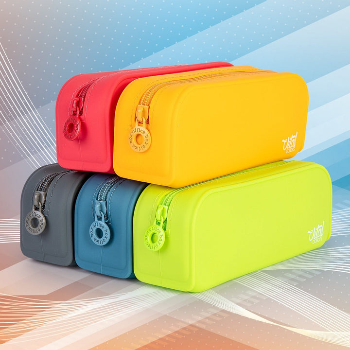 Estuche Multiuso en Silicona con Tacto Ultra Soft, Edición Vital Colors. Amarillo