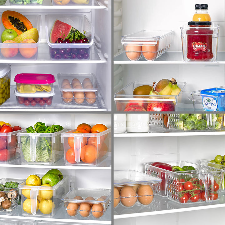 Plastic Forte - Organizador de Nevera Transparente con Asa Handy Frigo