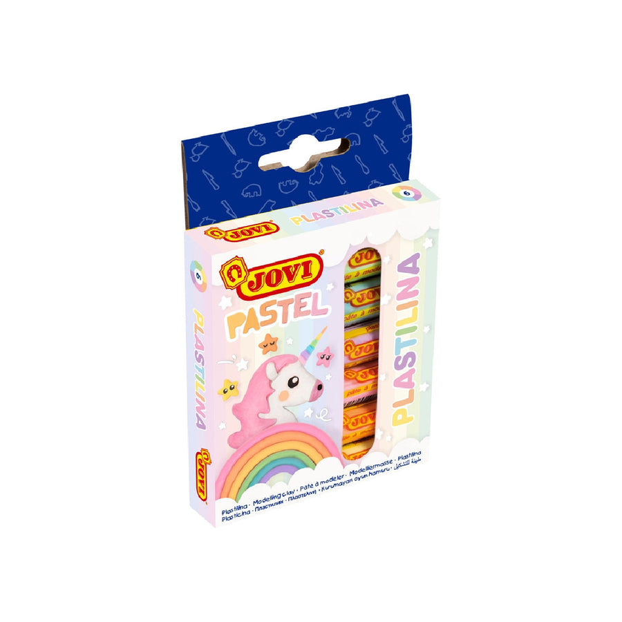 JOVI - Plastilina jovi 90 estuche 6 barras colores pastel surtidos 15 g. 