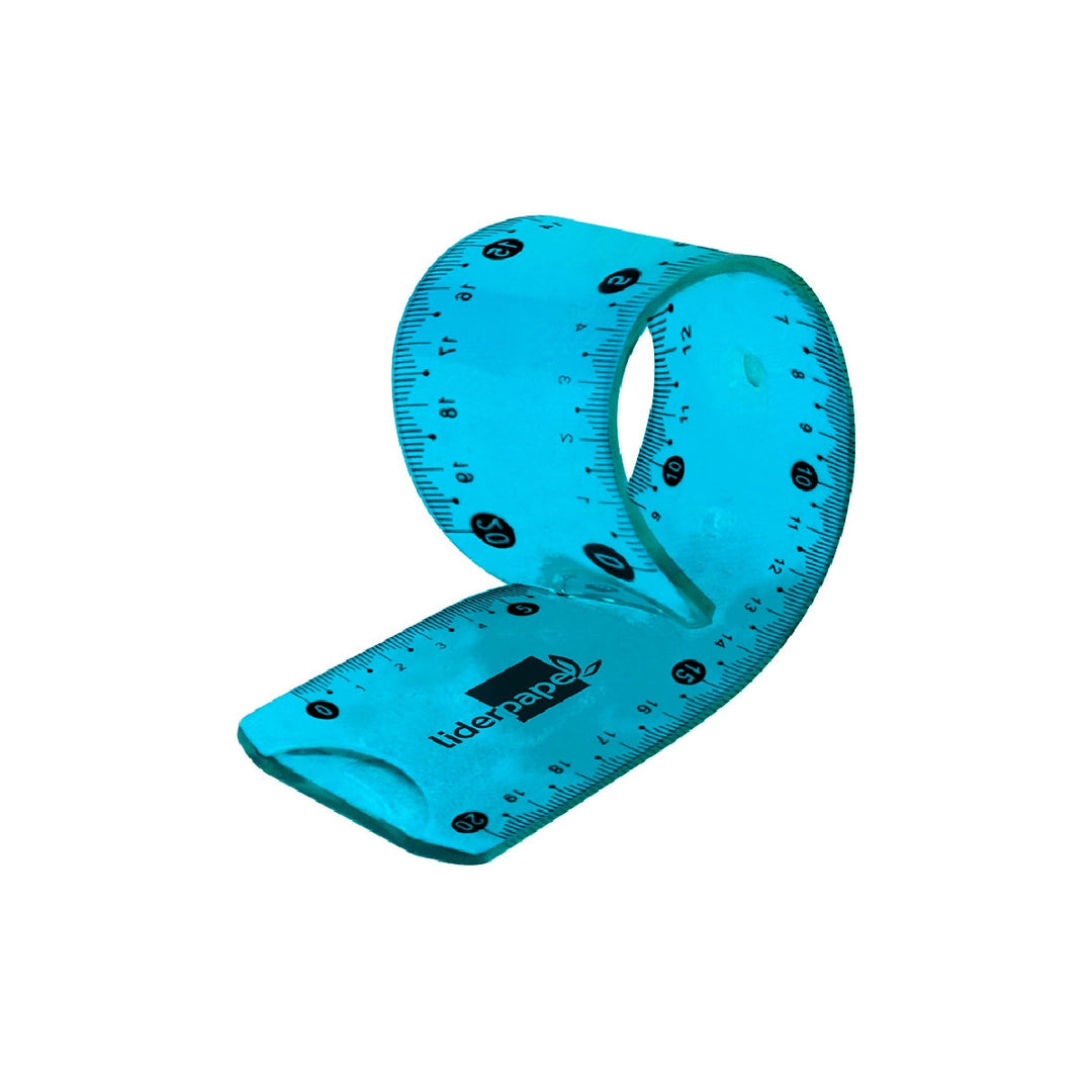 LIDERPAPEL - Regla Liderpapel Plastico Flexible 20 cm Colores Surtidos