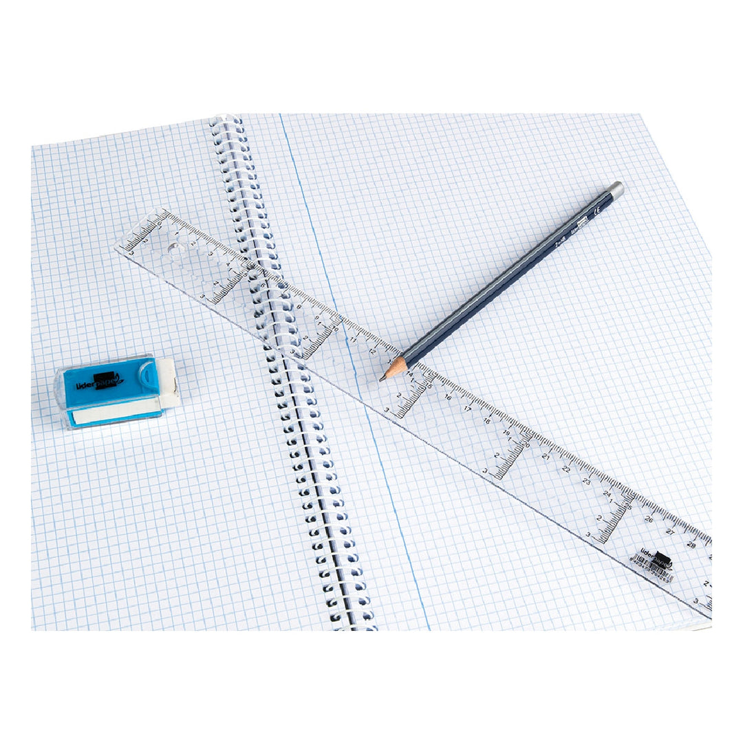 LIDERPAPEL - Regla Liderpapel Plastico Cristal 30 cm