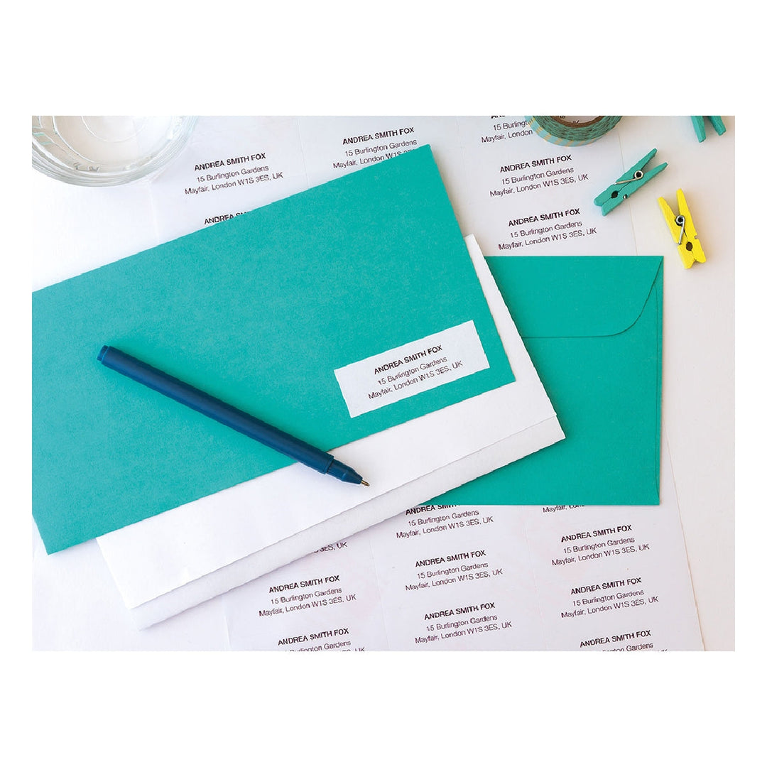 Q-CONNECT - Etiqueta Adhesiva Q-Connect Kf10640 Tamano 70x25 mm Fotocopiadora Laser Ink.Jet Caja Con 100 Hojas Din A4