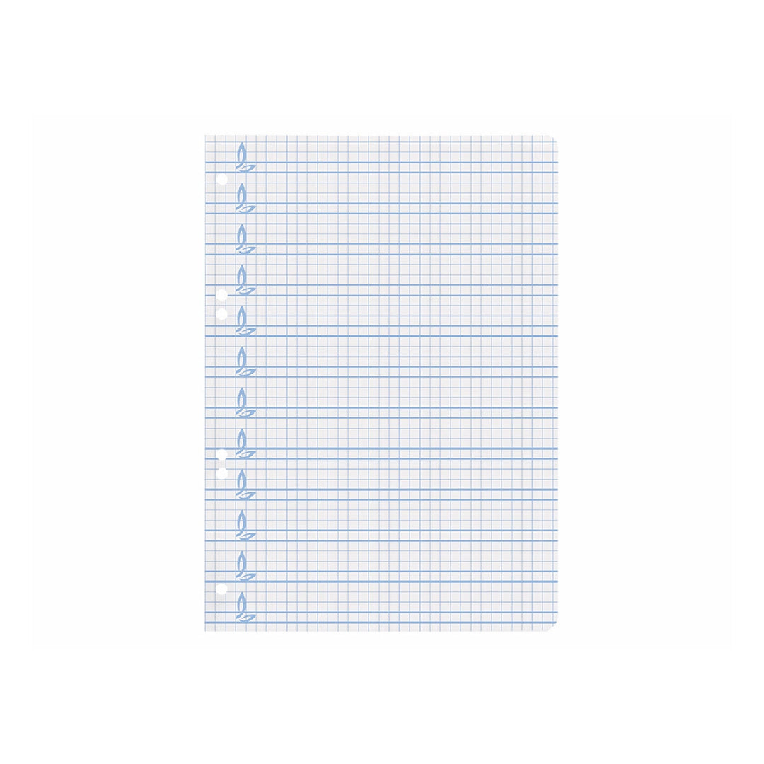 LIDERPAPEL - Recambio Liderpapel Cuarto Pautaguia 100 Hojas 75 G Cuadriculado Pautado 4 mm Con Margen 6 Taladros