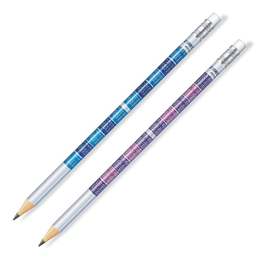 STAEDTLER 1822-KP72 - Set 2 Lápices Escolares 2HB con las Tablas de Multiplicar y Goma de Borrar