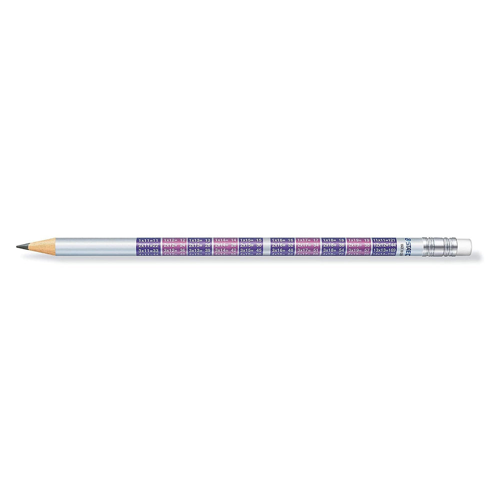 STAEDTLER 1822-KP72 - Set 2 Lápices Escolares 2HB con las Tablas de Multiplicar y Goma de Borrar