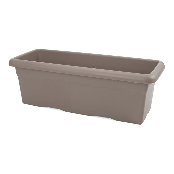 Plastiken TERRA - Jardinera Rectangular, Medida 80 cm 31L. Taupe