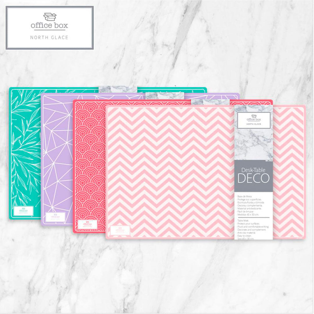 OFFICE BOX North Glace - Base de Mesa Protectora, Decorativa y Antideslizante. Rosa