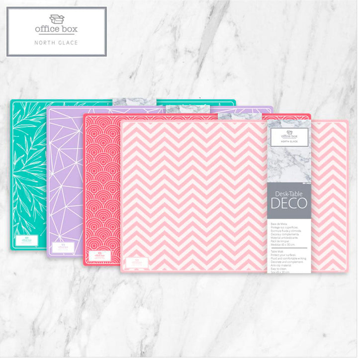 OFFICE BOX North Glace - Base de Mesa Protectora, Decorativa y Antideslizante. Rosa