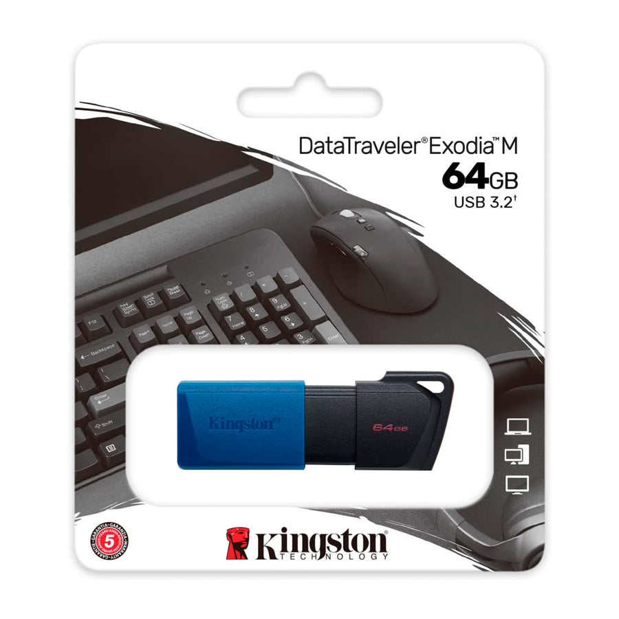 Kingston DTXM - Memoria Flash USB-C 3.2 DataTraveler Exodia M 64GB Azul