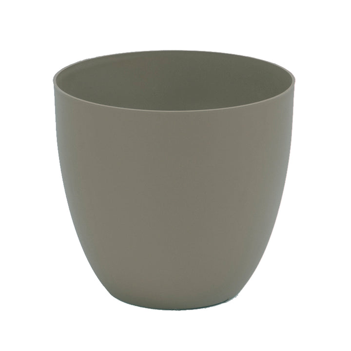 Plastiken TES - Maceta Redonda Cuenco Diámetro 32 cm Capacidad 17.5L. Taupe