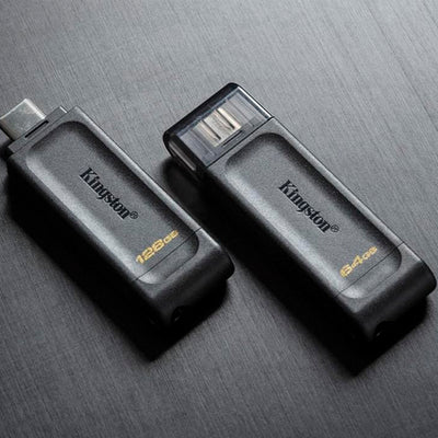 Kingston DT70 - Memoria Flash USB-C 3.2 DataTraveler 128GB Negro