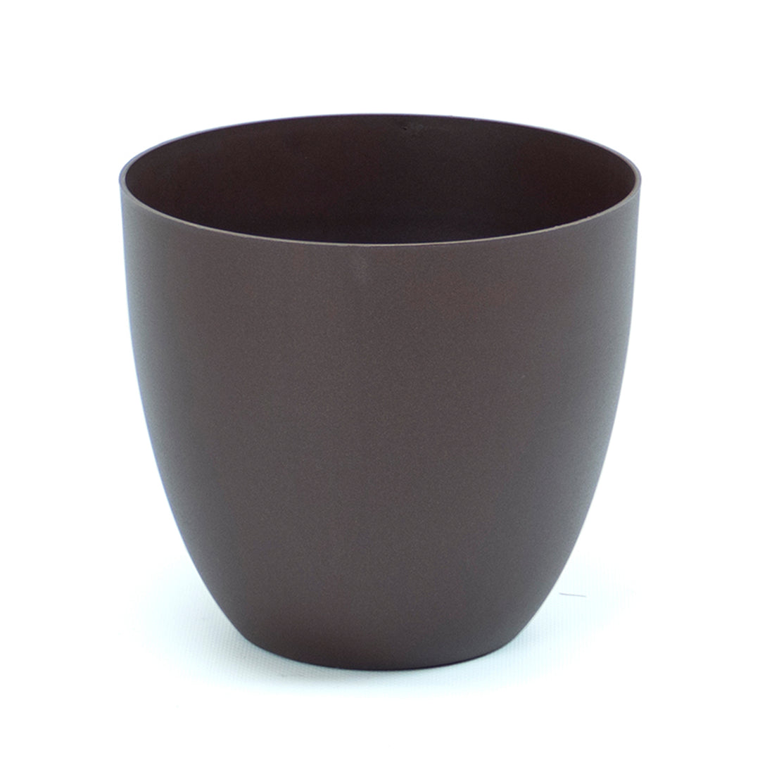 Plastiken TES - Maceta Redonda Cuenco Diámetro 32 cm Capacidad 17.5L. Bronce