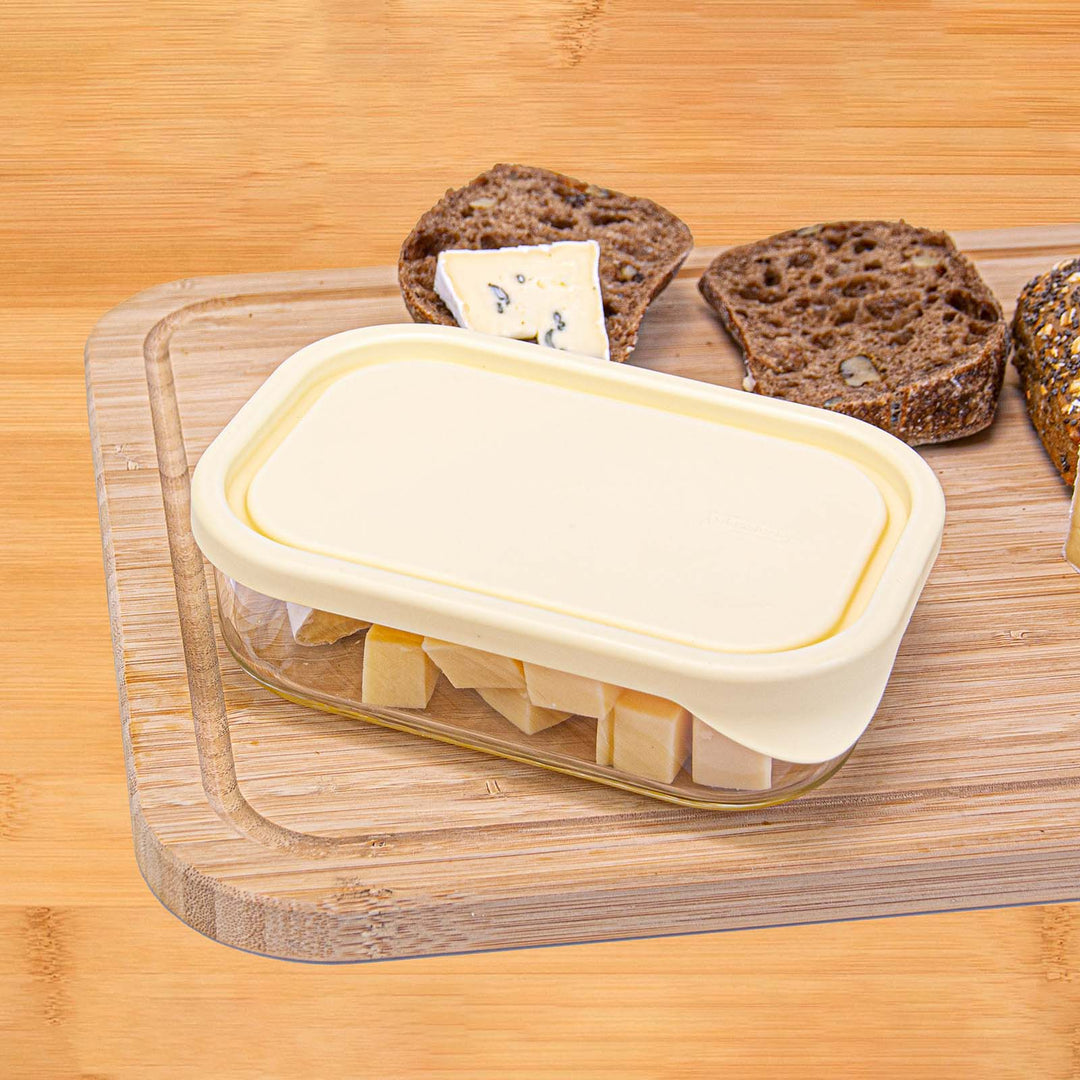 Glasslock Cheese - Recipiente Porta Embutidos Rectangular de 1L en Vidrio Templado