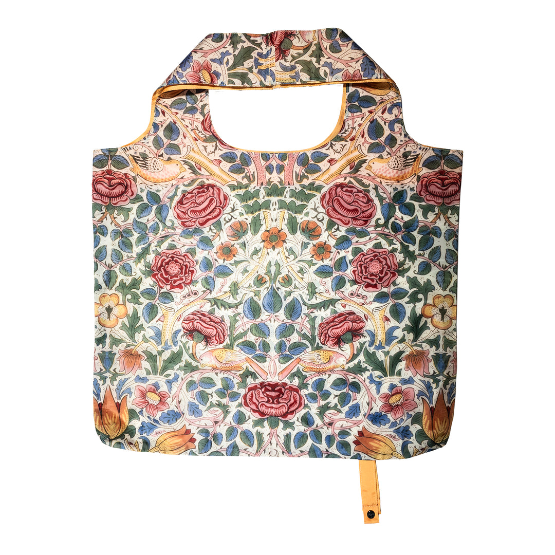 JAVIER William Morris Rose - Bolsa para Compra Plegable y Reutilizable de Gran Capacidad