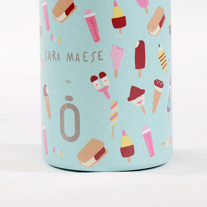 Runbott Sara Maese - Botella Térmica de 0.6L con Interior Cerámico. Ice Cream